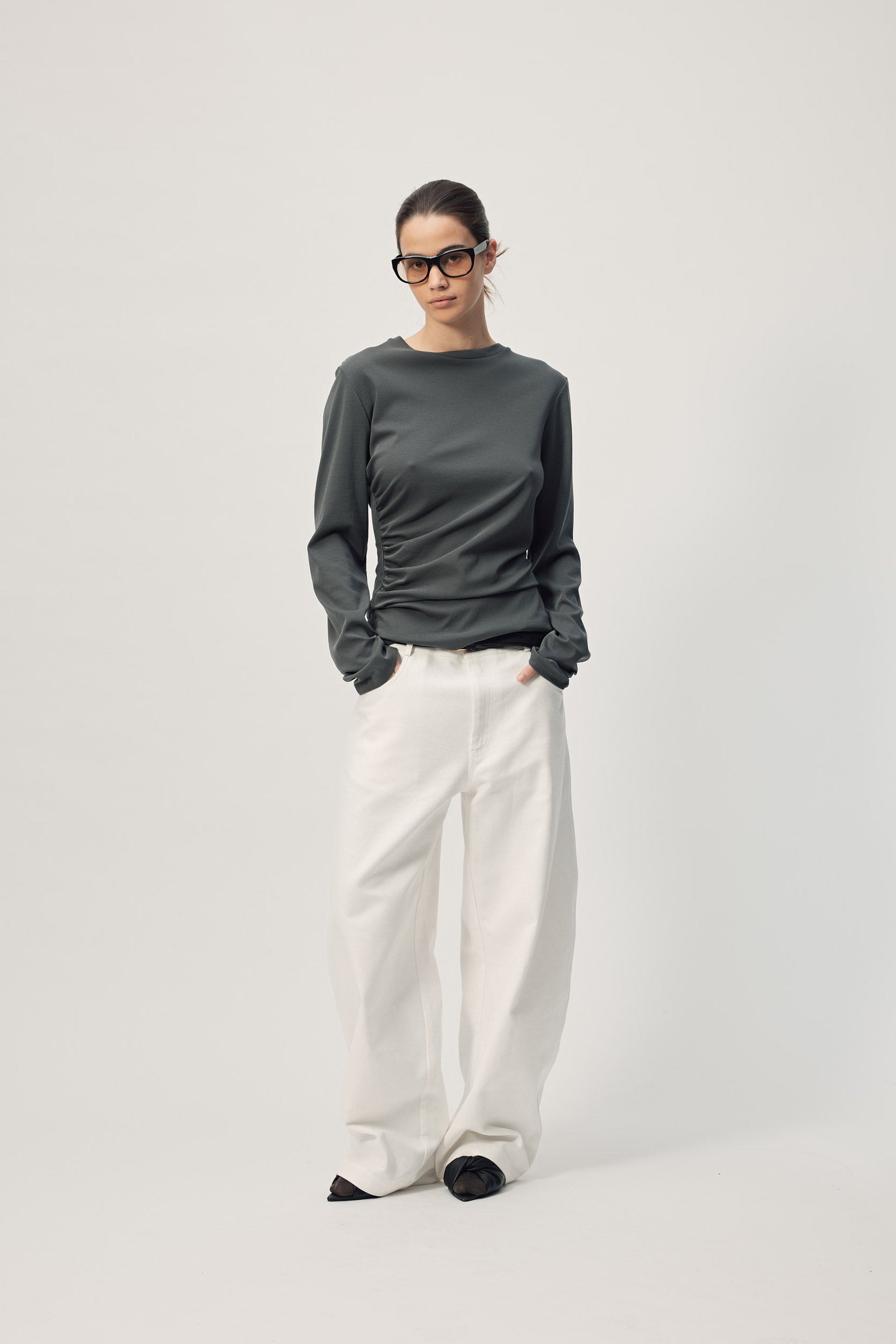 L/S Miriam Top AW26 Slate