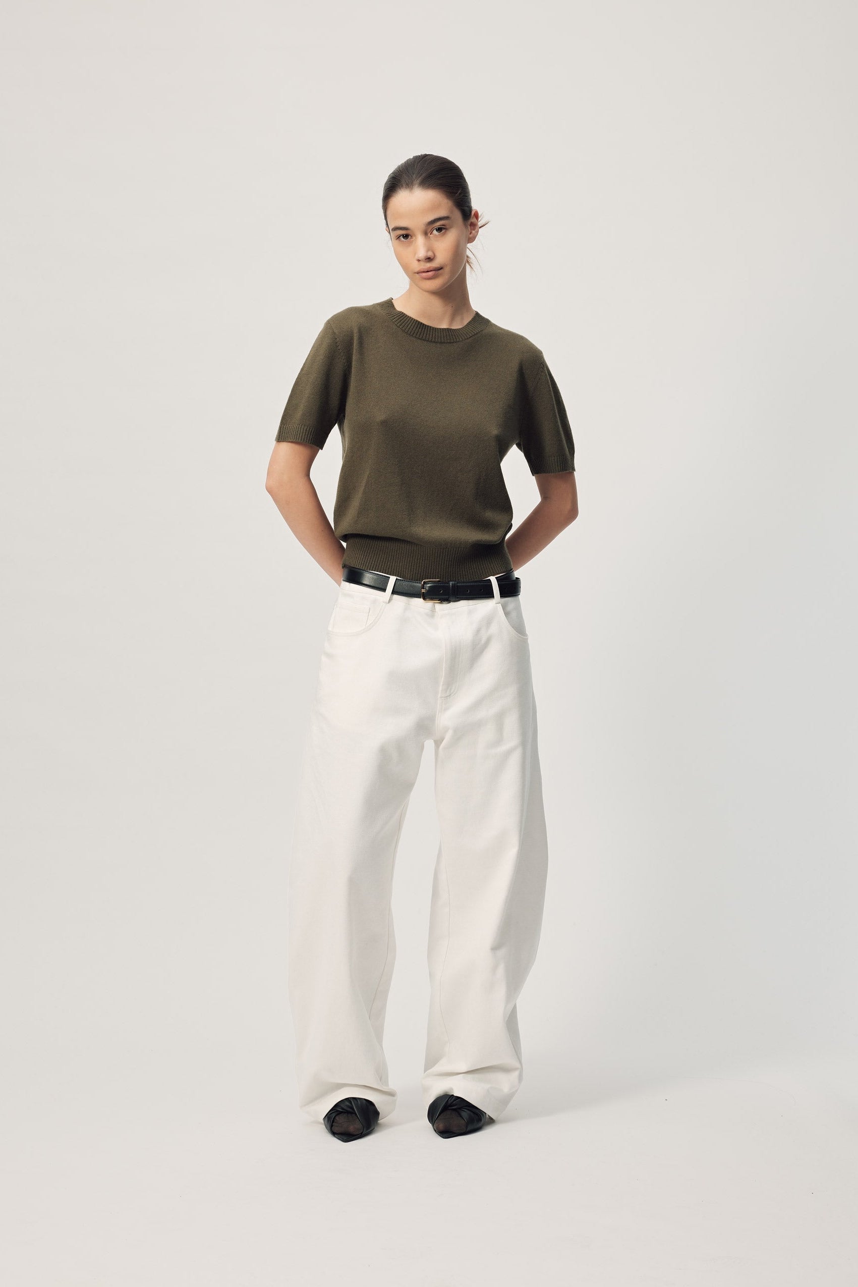 Farrah Jumper AW26 Dark Khaki