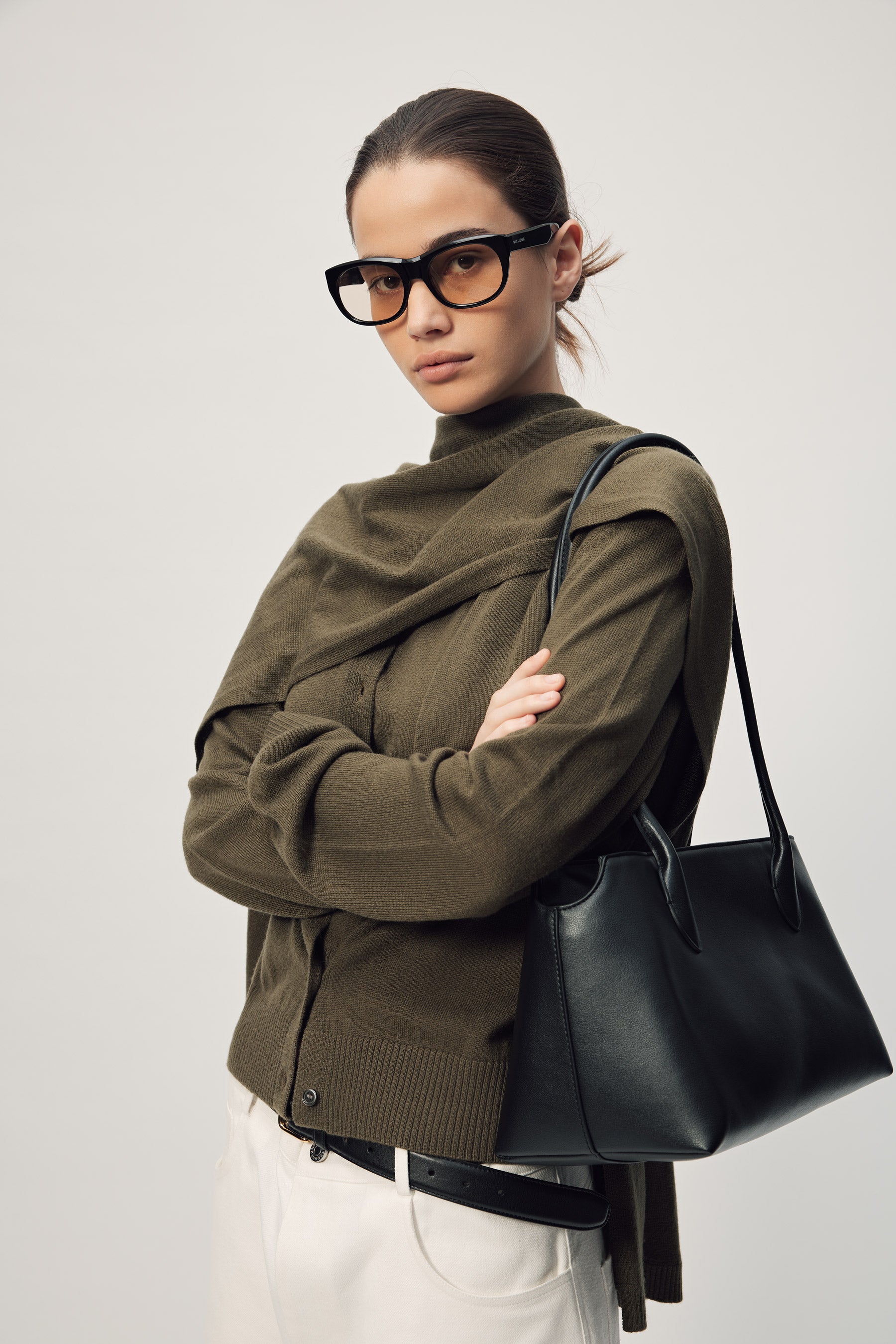 Farrah Jumper AW26 Dark Khaki