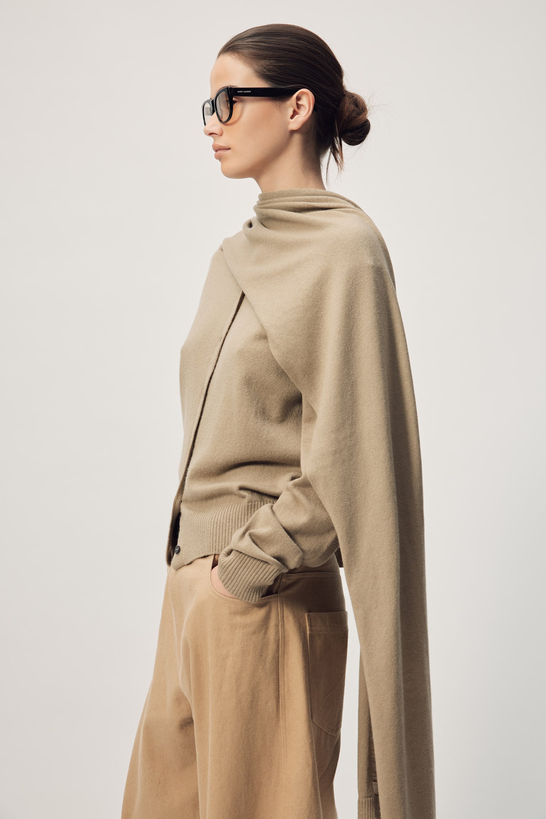 Farrah Knit Cardi AW26 Smokey Taupe