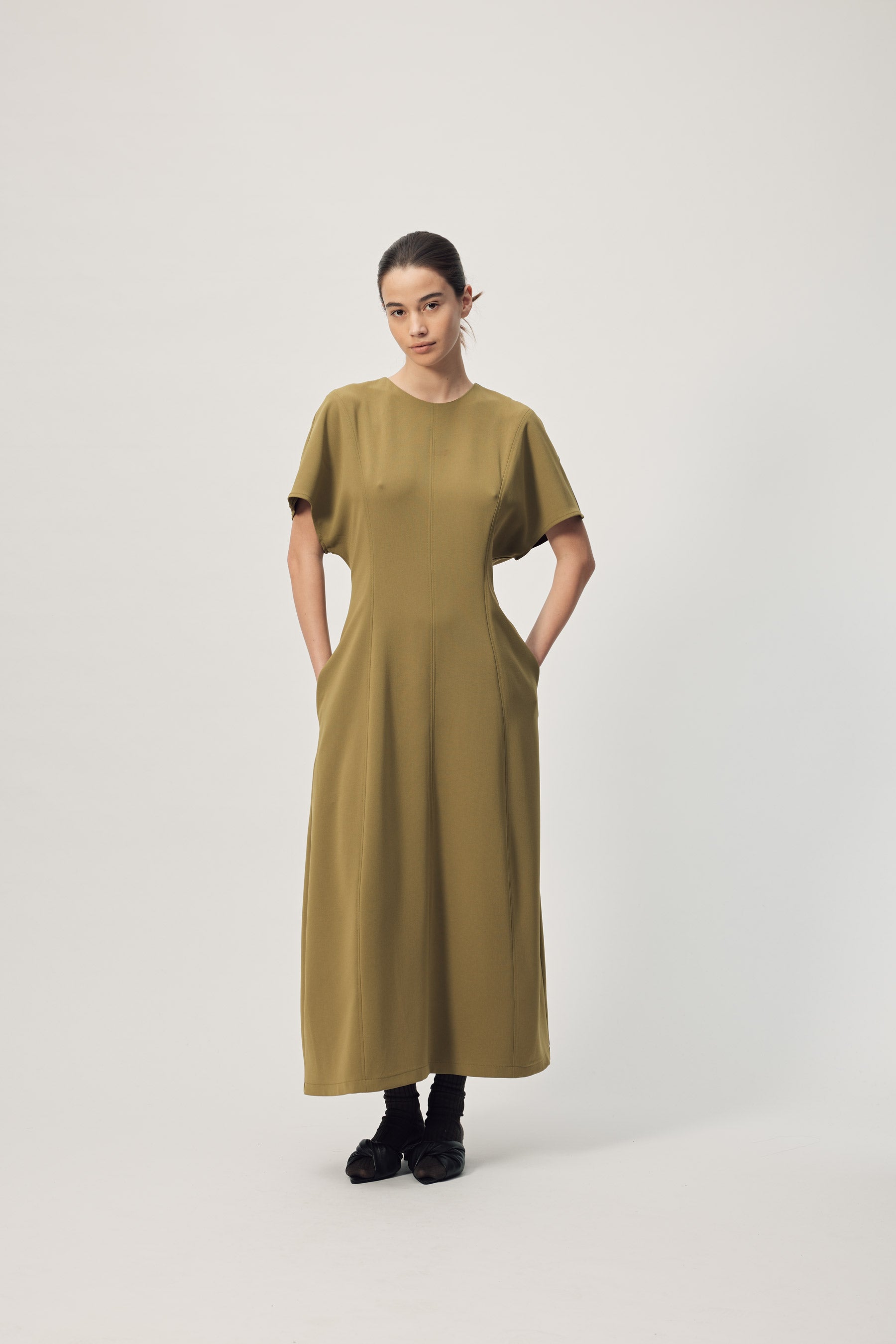 Marisol Dress AW26 Sicilian Olive
