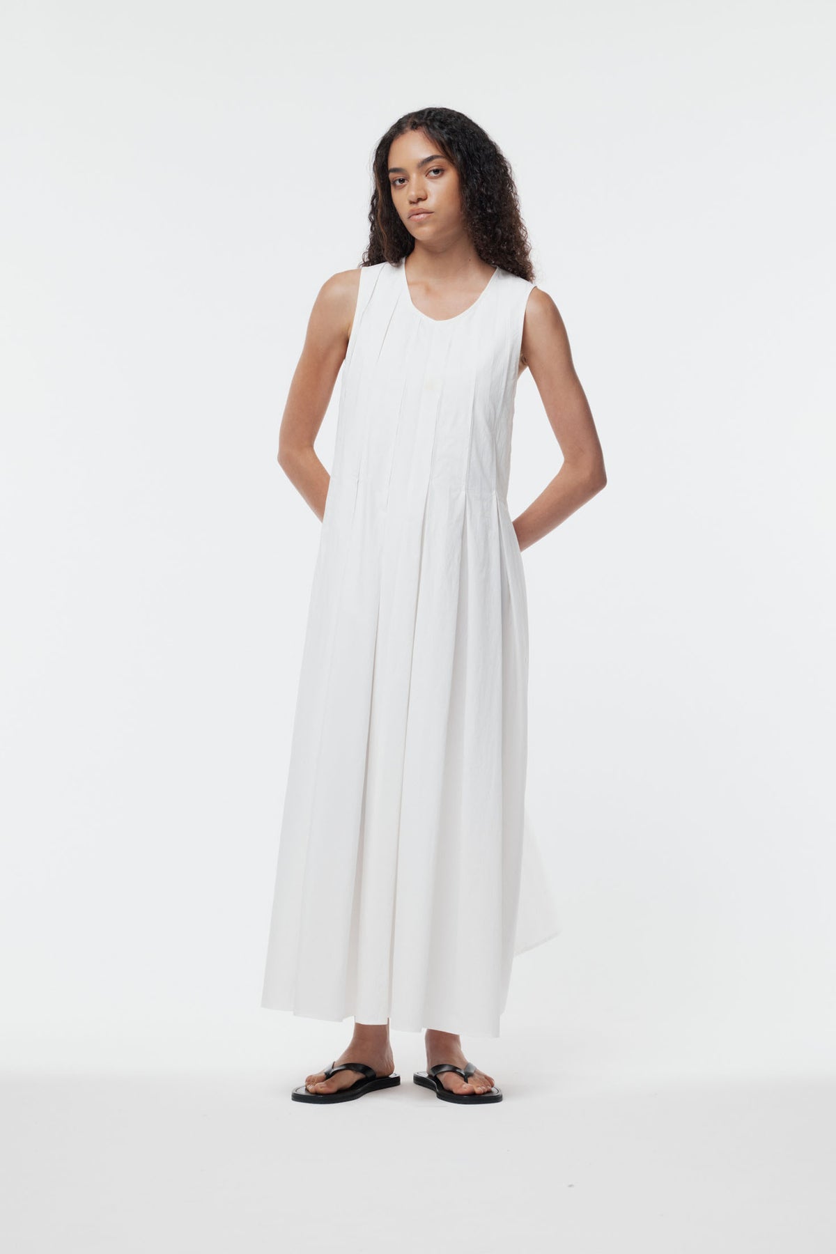 Carolyn Dress Plaster White SS26
