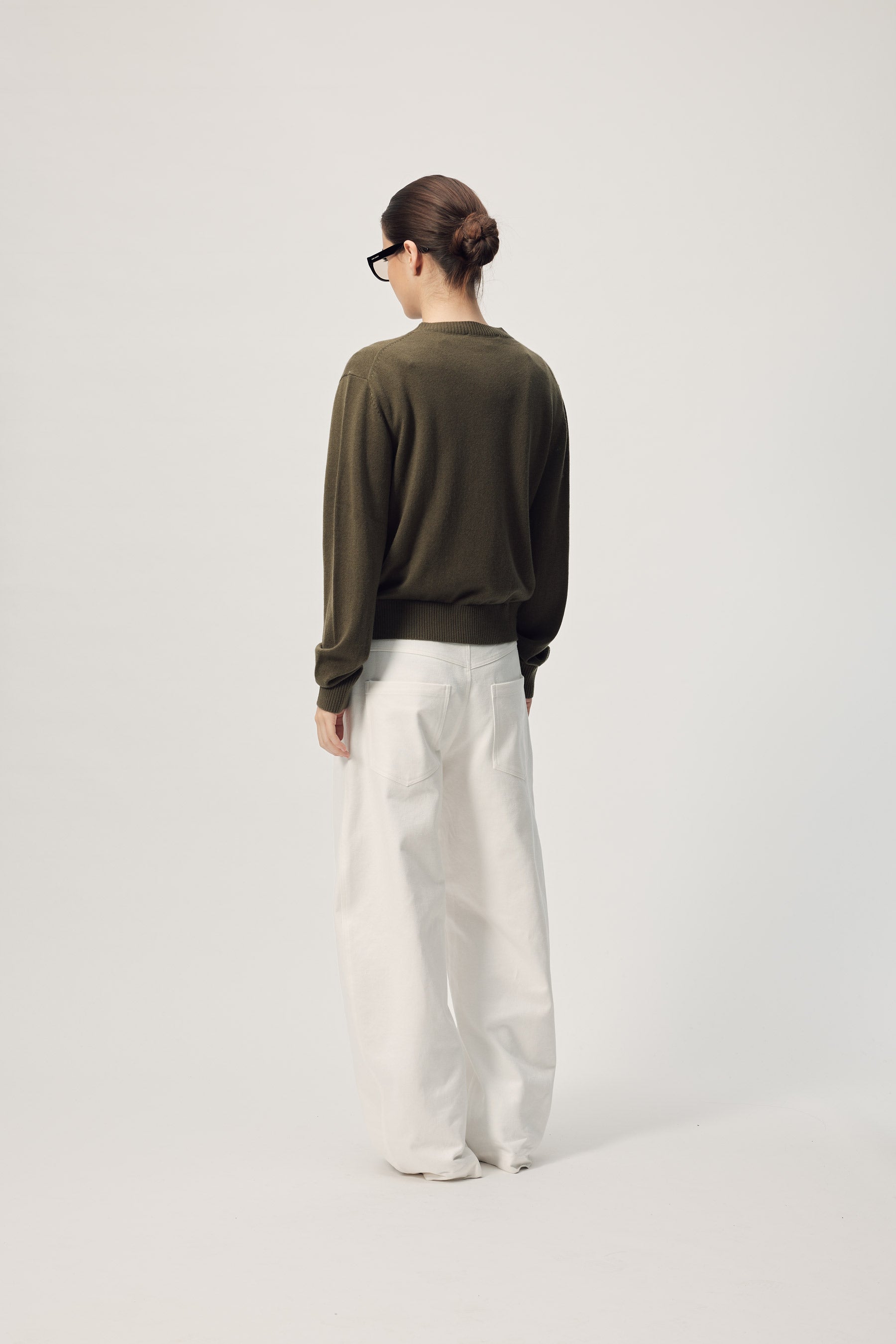 Farrah Knit Cardi AW26 Dark Khaki