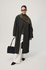 Farrah Scarf  AW26 Dark Khaki