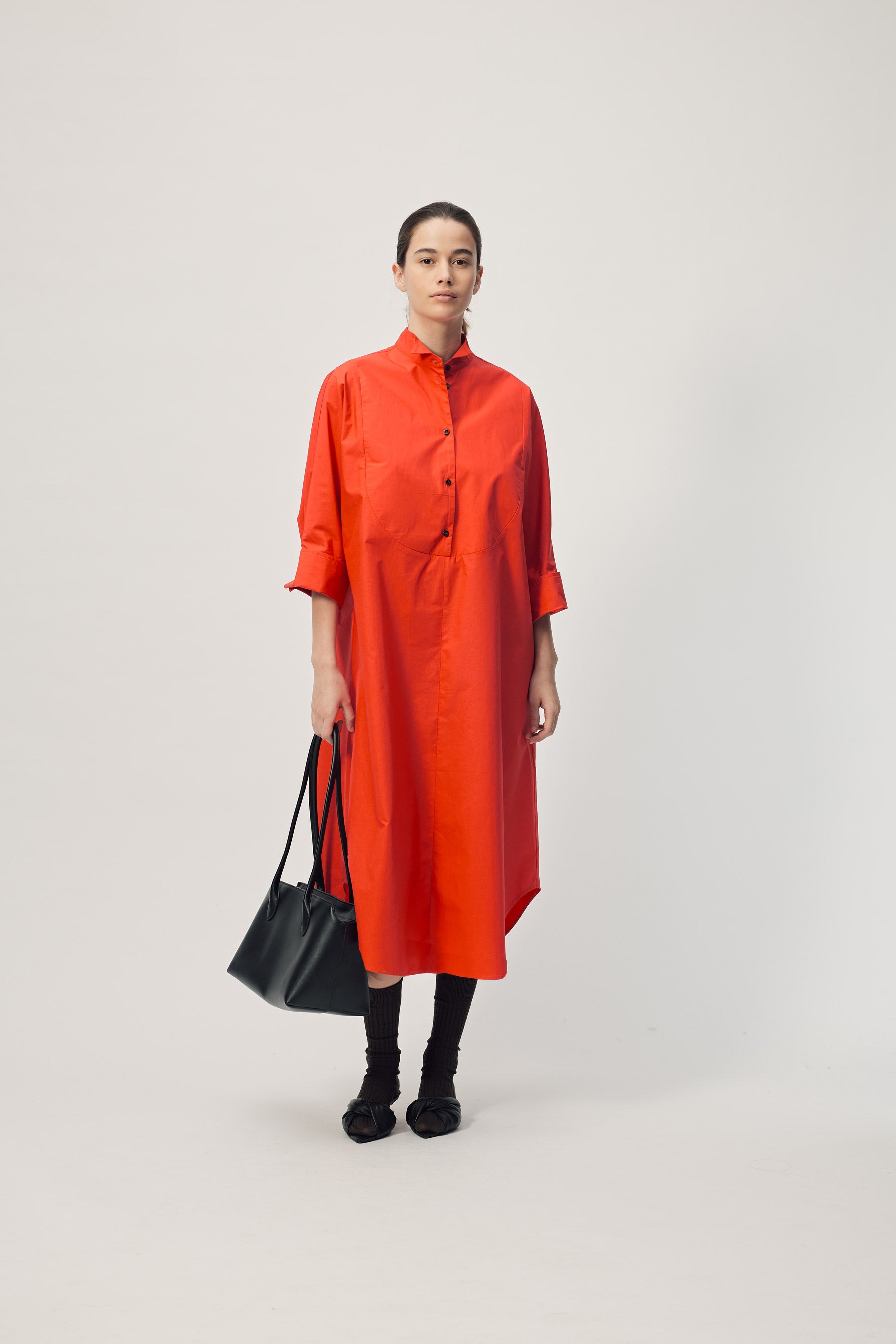 Carmen Shirt Dress AW26 Lipstick Red
