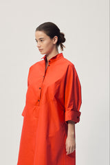 Carmen Shirt Dress AW26 Lipstick Red