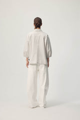 Sion Blouse  AW26 Pale Grey Stripe