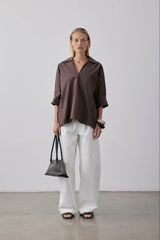 Silvio Top Short Sleeve SS25 Barolo