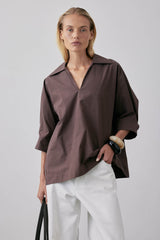 Silvio Top Short Sleeve SS25 Barolo
