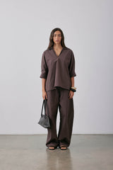 Silvio Top Short Sleeve SS25 Barolo