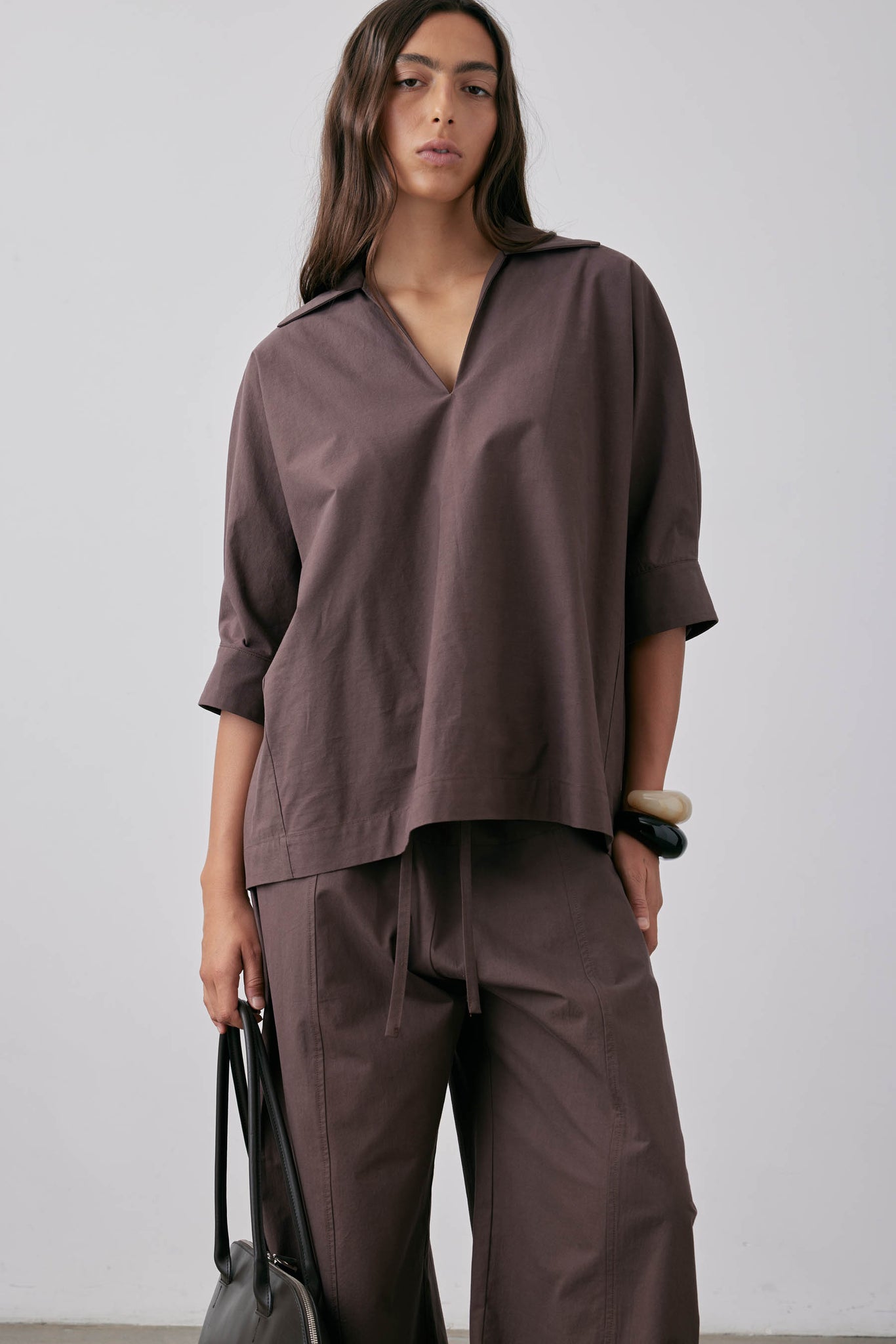 Silvio Top Short Sleeve SS25 Barolo
