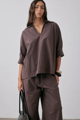 Silvio Top Short Sleeve SS25 Barolo