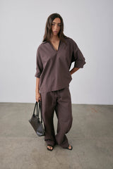 Silvio Top Short Sleeve SS25 Barolo