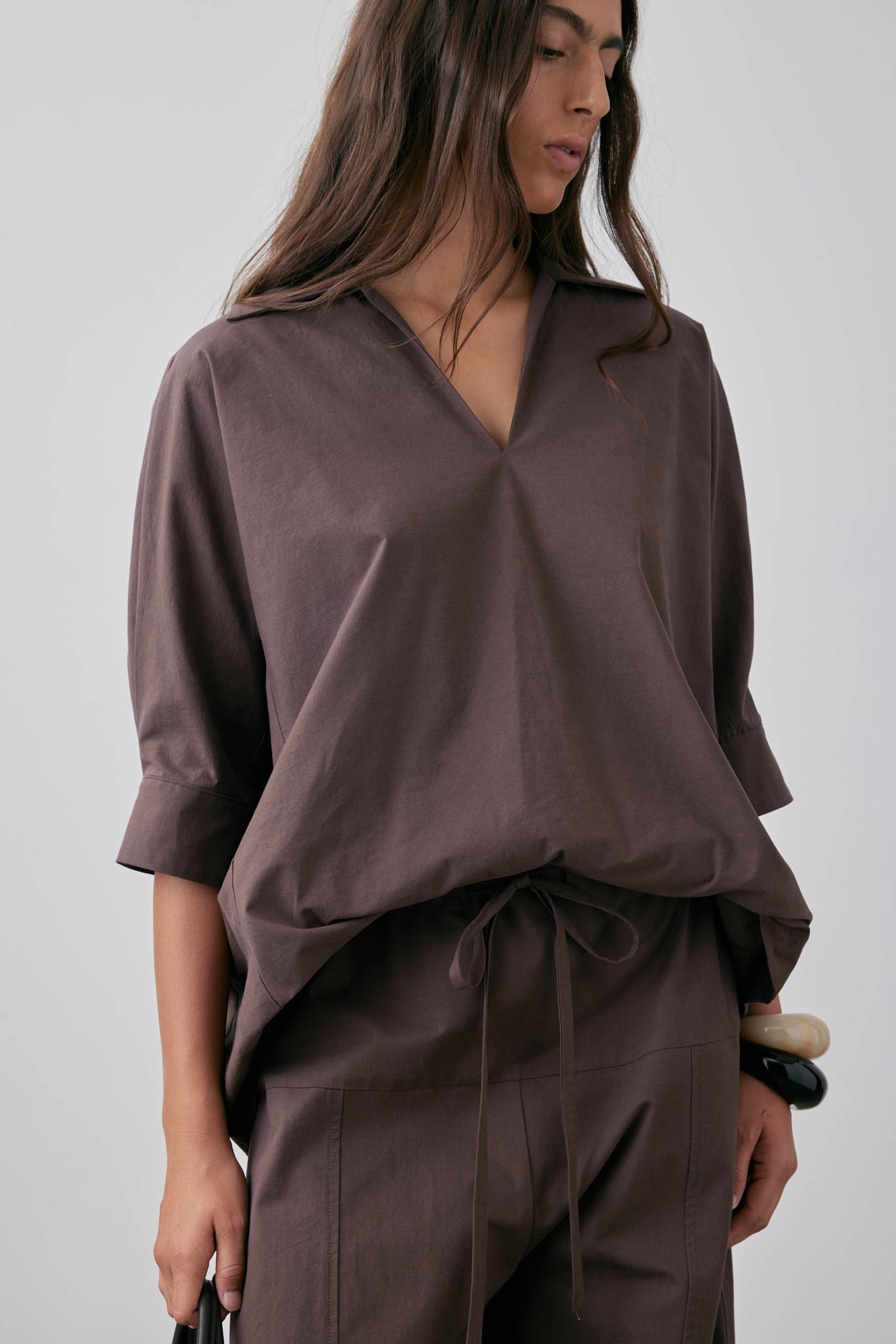 Silvio Top Short Sleeve SS25 Barolo