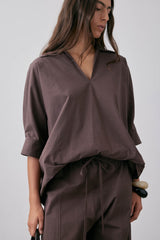 Silvio Top Short Sleeve SS25 Barolo