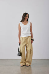 Zaha Tank SS25 Parchment