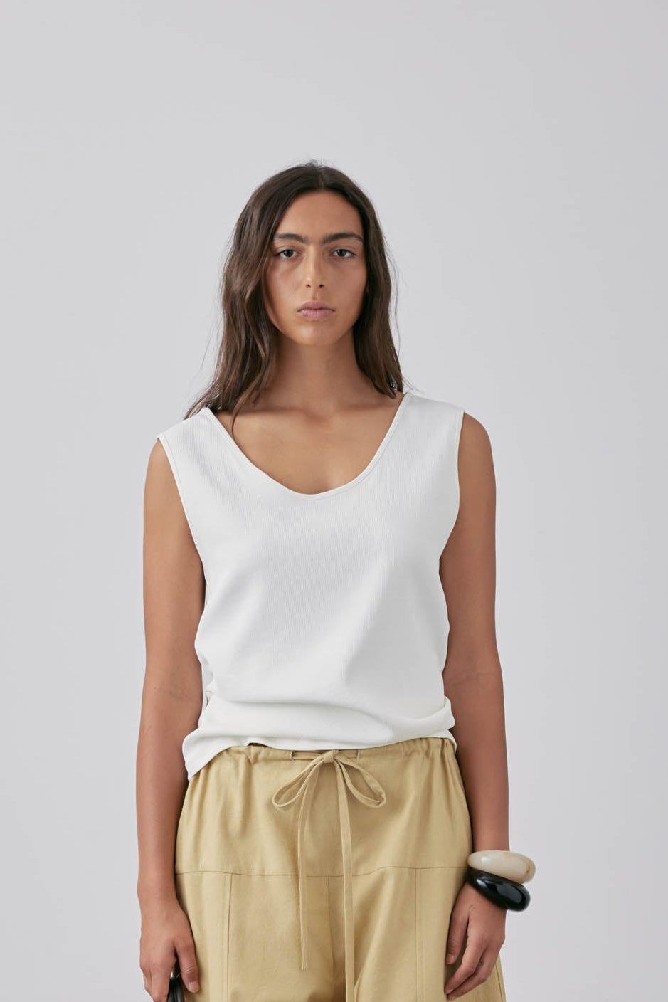 Zaha Tank SS25 Parchment