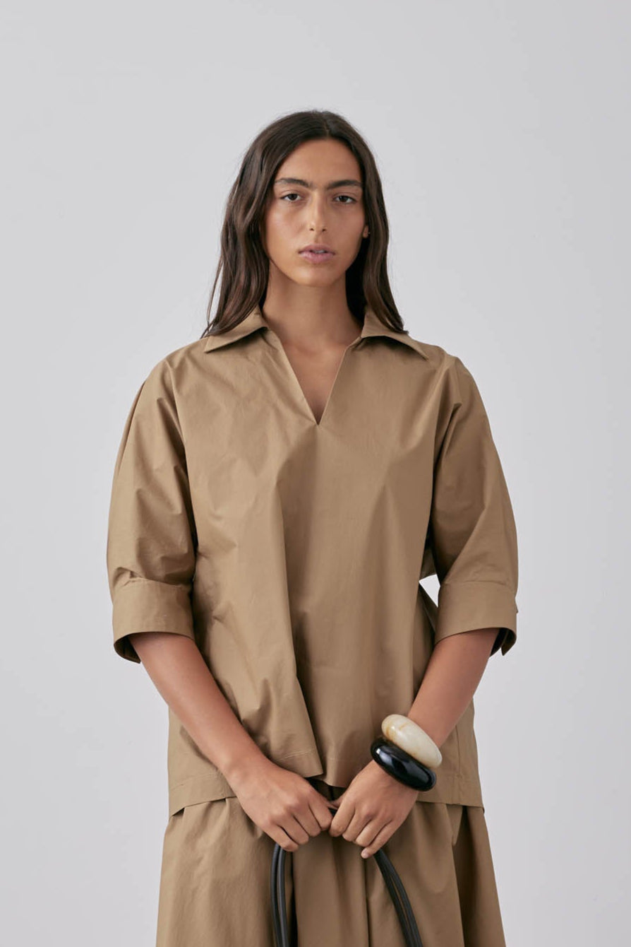 Silvio Top Short Sleeve SS25 Biscuit