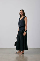 Pleated Dale Skirt SS25 Black