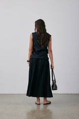 Pleated Dale Skirt SS25 Black